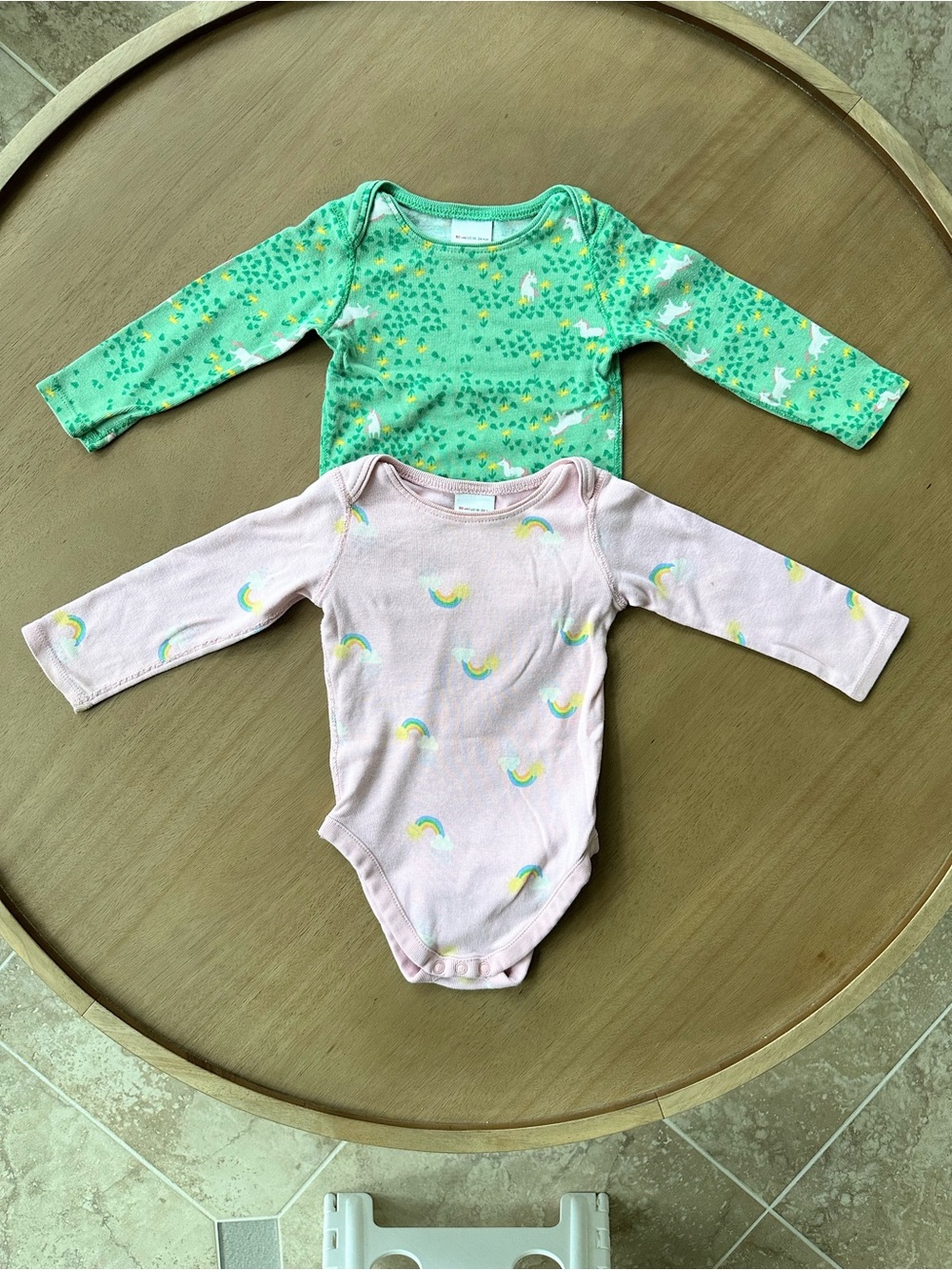 Hanna Andersson Baby 2-Piece Long Sleeve Bodysuit Bundle, Size 18-24M / 80 cm